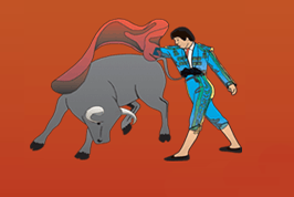 bull and matador logo
